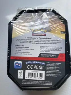 3 x Triple Whammy Collector Sealed Tins Complete Tin Set Pokemon TCG 2024 - Image 3