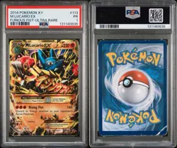 2014 POKEMON XY FURIOUS FISTS ULTRA RARE #113 M LUCARIO EX PSA 1 - Image 3