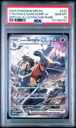 Pokemon TCG - Cynthia’s Garchomp ex 232/182 - Destined Rivals SIR - PSA10 - Image 1