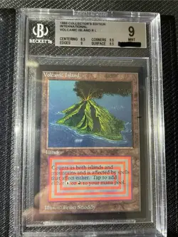 Graded Volcanic Island IE international collectors BGS mtg Mint 9 reserve list - Image 1
