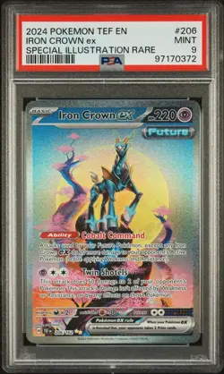 Iron Crown EX 206 | PSA 9 | Temporal Forces 2024 | Pokemon TCG - Image 1