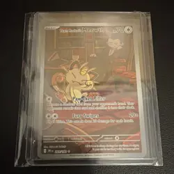 Pokemon TCG Team Rocket's Meowth 203/182 Sv10 Destined Rivals IR Holo - Image 1