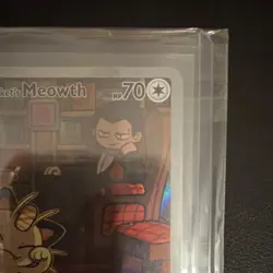 Pokemon TCG Team Rocket's Meowth 203/182 Sv10 Destined Rivals IR Holo - Image 2