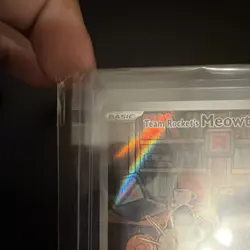 Pokemon TCG Team Rocket's Meowth 203/182 Sv10 Destined Rivals IR Holo - Image 4