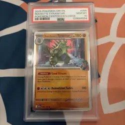 Pokemon Team Rocket’s Tyranitar DRI 096/182 Pokemon Center Stamped PSA 10 - Image 1