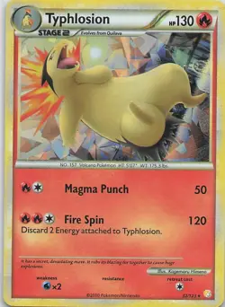 Pokemon 2010 Typhlosion Cracked Ice Holo 32/123 - Image 1