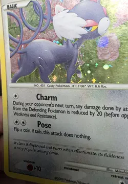 Glameow DP23 Diamond & Pearl Promo Holo Pokemon TCG 2008 Paw Swirl 🌀 - Image 3