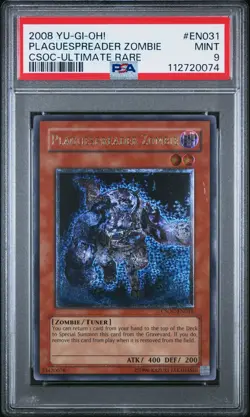 2008 YU-GI-OH! CSOC-CROSSROADS OF CHAOS #EN031 PLAGUESPREADER ZOMBIE PSA 9 - Image 1