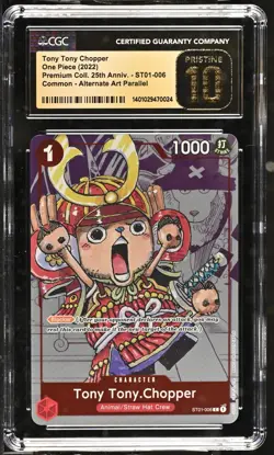 2022 ONE PIECE TONY TONY CHOPPER MANGA ALT ART ST01-006 CGC 10 PRISTINE - Image 1
