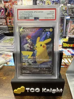 Pikachu V PSA 10 CSR FA 222/184 s8b Vmax Climax Card Pokemon Japanese - Image 1