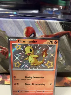 Pokemon TCG Paldean Fates Charmander Holo Card 109/091 - Image 3
