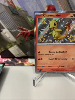 Pokemon TCG Paldean Fates Charmander Holo Card 109/091 - Image 5