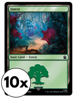 MTG - 10 x Forest (205) - Universes Beyond: Doctor Who - Basic Land - Image 1
