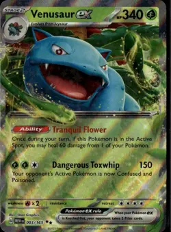 Venusaur ex Double Rare SV: Scarlet & Violet 151 003/165 Grass Holo Pokemon Card - Image 1