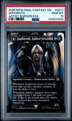 MTG 2025 FF #0317 Sephiroth, Fabled Soldier/Sephiroth, One-Winged Angel PSA 10 - Image 1