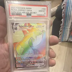 Pokemon TCG Salamence VMAX 194/189 Darkness Ablaze Secret Rare Holo PSA 10 - Image 1