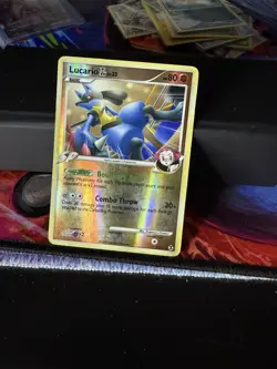 POKEMON - LUCARIO GL - RISING RIVALS - MP - RARE - 8/111 - REVERSE HOLO - Image 1