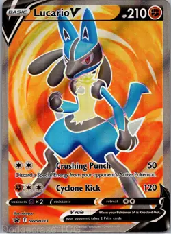 Lucario V SWSH213 Promo SWSH Black Star Pokemon NM - Image 1