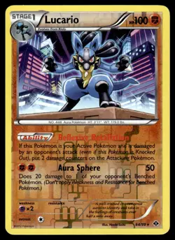 2012 Black & White Next Destinies Lucario Stage 1/Rare Holo #64 - Image 1