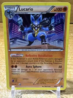 Lucario 64/99 Holo Rare Next Destinies Pokemon TCG - LP - Image 1