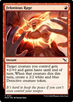 X 1 Felonious Rage NM Murders at Karlov Manor 125 MTG Magic The Gathering - Image 1