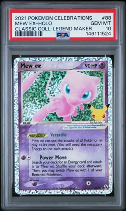 2021 POKEMON CELEBRATIONS CLASSIC COLLECTION #88 MEW EX-HOLO PSA 10 - Image 1
