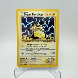 Pokemon TCG Lt. Surge's Electabuzz Holo Rare Gym Heroes 006/132 2000 - LP - Image 1