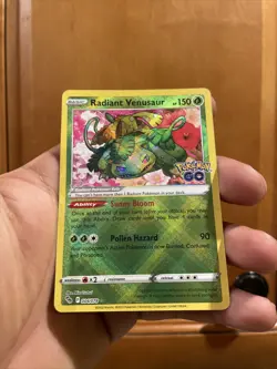 Pokemon TCG Radiant Venusaur Pokemon GO 004/078 Holo Radiant Rare - Image 2