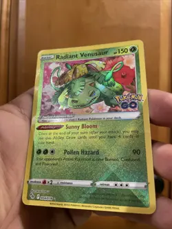 Pokemon TCG Radiant Venusaur Pokemon GO 004/078 Holo Radiant Rare - Image 3