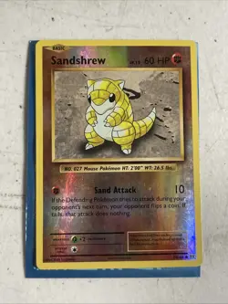 2016 Pokemon TCG Evolutions Sandshrew Reverse Holo Common 54/108 - Image 1