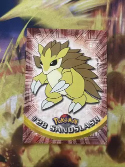 Sandslash #28 Topps Black Label TV Animation Ed. Non Holo Pokemon 1999 LP - Image 1