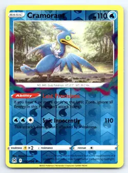 Pokemon Cramorant SWSH11: Lost Origin SWSH11 Reverse Holofoil 050/196 NM TCG - Image 1