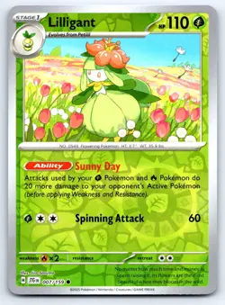 Pokemon Lilligant SV09: Journey Together JTG Common Reverse Holofoil 007/159 NM - Image 1