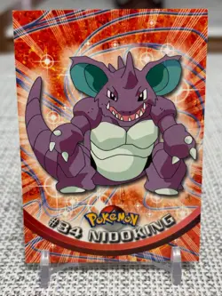 1999 Topps Pokemon #34 Nidoking (TV Animation Series 1) Green Logo LP - Image 1
