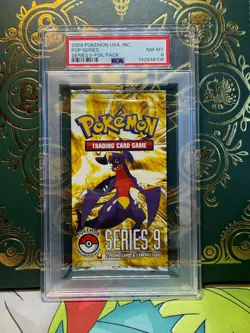 Pokemon League POP Series 9 Booster Pack Rare Out of Print Factory Sealed PSA 8 - Image 1