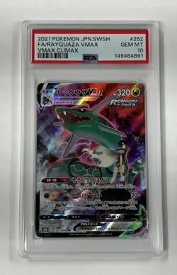 Rayquaza Vmax 252/184 Vmax Climax Pokemon Japanese PSA 10 - Image 1