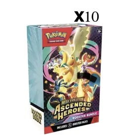 PRESALE - Pokemon TCG Mega Evolution Ascended Heroes Booster Bundle x10 - Image 1