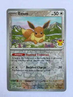Pokemon Eevee Pokemon Day Reverse Holo Prismatic Evolutions 074/131 - Image 1
