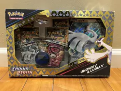 Pokemon TCG Crown Zenith Lugia V & Unown V Special Collection Box Sealed - Image 1