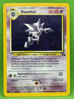 Haunter 6/62 - MP - Pokemon Fossil Unlimited - Holo Rare - Image 1