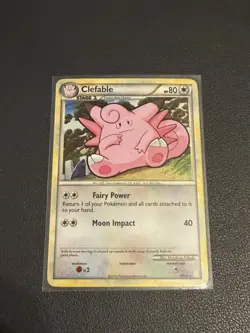 Pokemon TCG HeartGold & SoulSilver 3/123 Clefable rare holo never played - Image 1