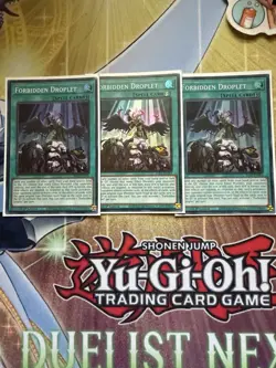 Yu-Gi-Oh! Forbidden Droplet Super Rare x 3 - 25th Anniversary RA01 Near Mint - Image 1