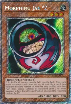 Yugioh! Morphing Jar #2 - RA03-EN100 - Platinum Secret Rare - 1st Edition Near M - Image 1