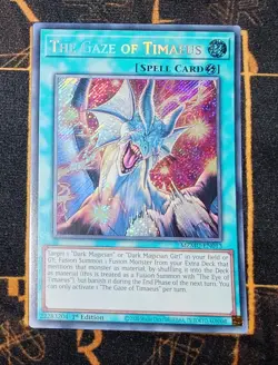 YUGIOH The Gaze of Timaeus (MZMU-EN013) Secret Rare 1st Edition Near Mint - Image 1