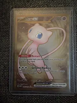 Pokemon TCG Mew EX Metal Gold NM 205/165 Scarlet & Violet 151 Promo Card - Image 1