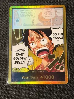 DON!! Card (Luffy) (Gold) Adventure on Kami's Island Foil - Image 1