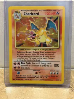 Pokemon TCG Charizard 4/102 Base Set Unlimited Holo Rare HP - Nintendo 1999 Card - Image 1