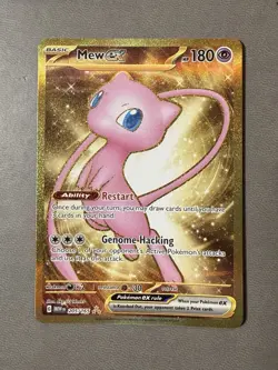 Pokemon TCG Mew EX Hyper Rare Gold Holo Card Scarlet & Violet 151 Series - Image 1