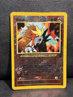 Pokemon Card - Entei #34 Black Star WOTC Movie Promo Reverse Holo - Image 1