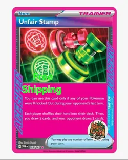 2024 Pokemon TCG S&V Twilight Masquerade Unfair Stamp Ace Spec 165/167 NM - Image 1